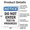 Signmission Do Not Enter Test In Progress OSHA Notice Sign, Aluminum, 10in W x 14in L, 2PK OS-2PACK-NS-A-1014-V-11226 - alternate 7